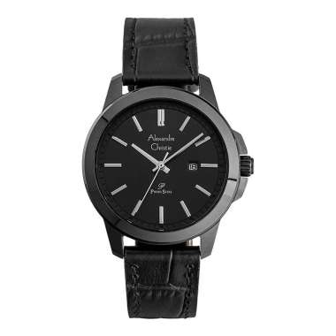 Alexandre Christie Primo Steel AC 1017 LD LIPBA Ladies Black Dial Black Leather Strap [Machtwatch] H