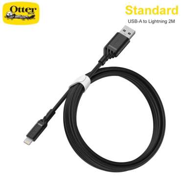 OtterBox Cable Data Lightning Rugged iPhone MFi 3.0A Black 2M