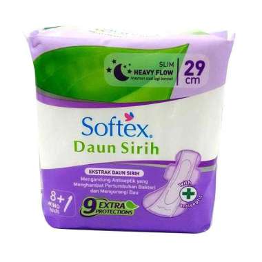 Softex Daun Sirih Sirih Pembalut [29 cm- 8+1 pads] # Purple -