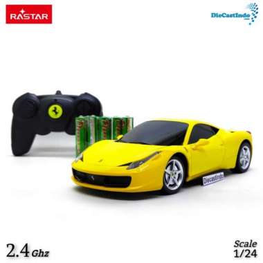 Mobil Remote Control Remot Kontrol RC Car Rastar Ferrari 458 Italia Kuning