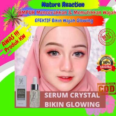 Nature Reaction Crystal Bright Serum Pemutih dan Pencerah Kulit Wajah Glowing Alami