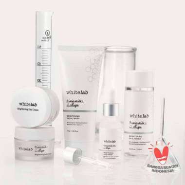 Whitelab Brightening Paket Wajah & Serum - Paket Wajah Cerah Glowing - Penghilang Flek Hitam Bekas J
