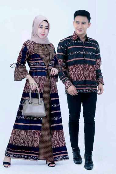 couple gamis motif batik pekalongan L couple batik kombinasi