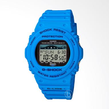CASIO G-Shock Waveceptor Tough Solar Jam Tangan Pria - Light Blue [GWX-5700CS-2A] Light Blue