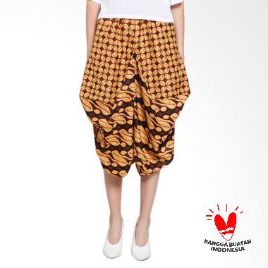 GESYAL Serut Celana Bali kulot pendek batik coklat