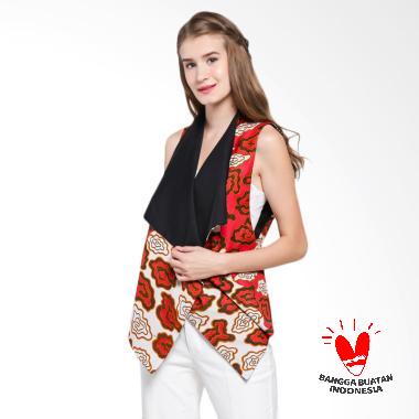 GESYAL Outer variasi manik Batik Pr ... t reversible merah hitam