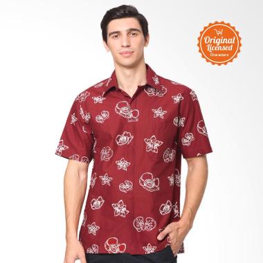 Asian Games 2018 Puspa Indonesia Kemeja Batik Pria - Red