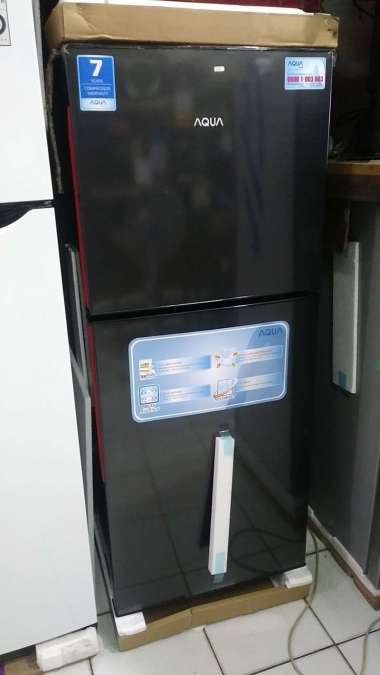 Kulkas Aqua AQUA AQR-D251 DS AQR 251 No Frost 2 PINTU Bandung Only HITAM