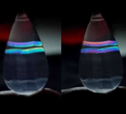 Natural Batu Akik Agate Motif Gambar Tetes Air Pelangi Antik