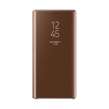 Samsung Clear View Standing Flip Cover Casing for Samsung Galaxy Note9 [Original] Brown