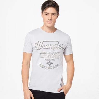 Wrangler Short Sleeve T-Shirt Pria - Light Grey [SAM-KMCTC11A16]