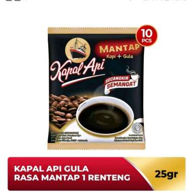 Promo Harga Kapal Api Kopi Mantap + Gula per 10 sachet 25 gr - Blibli
