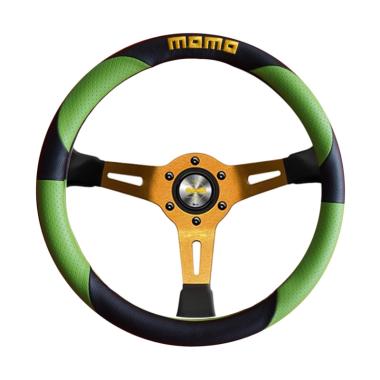 Custom Cover Stir Mobil MOMO [ Sarung Stir Mobil ] Hijau