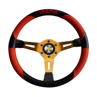 Custom Cover Stir Mobil MOMO [ Sarung Stir Mobil ] Red Black