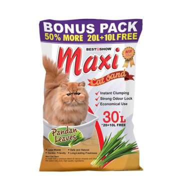 Maxi Cat Sand Pandan Leaves 30Lt