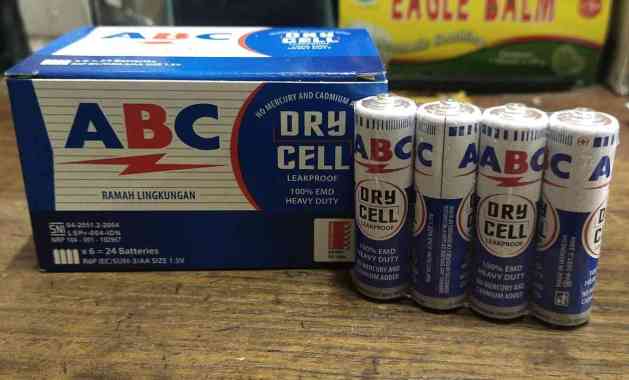 Batere ABC AA (1 pak isi 24) biru