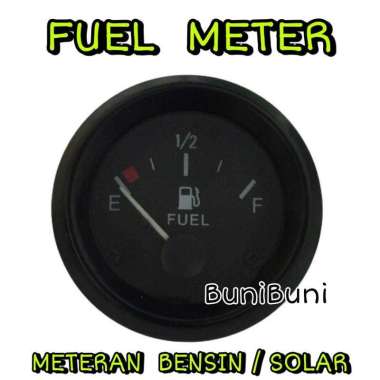OEM Ampere Meter Minyak Bensin / Fuel Meter Indikator Bensin Mobil & Motor Black
