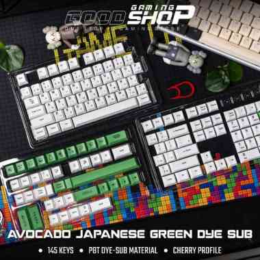 Avocado Green PBT DYE SUB Cherry Profile - Japanese Root Keycaps