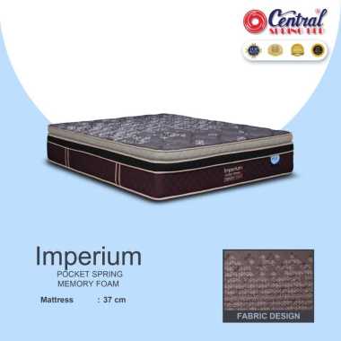 Kasur Springbed Central IMPERIUM Double Plushtop Pocket Springs 180 x 200 Coklat
