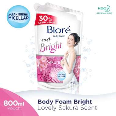 Promo Harga Biore Body Foam Bright Lovely Sakura Scent 800 ml - Blibli