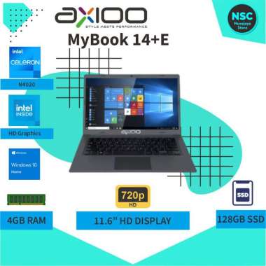 AXIOO MYBOOK 14+E N4020 4GB 128SSD 14.0 GREY
