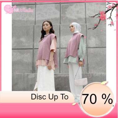 DeRa UniQue ROMPI TALI RAJUT - VEST KNIT - SAHA VEST CREWNECK / ROMPI WANITA TERBARU MURAH / ROMPI M