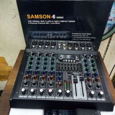 Mixer Ashley Samson 6 Original 6 Channel Bluetooth - Soundcard