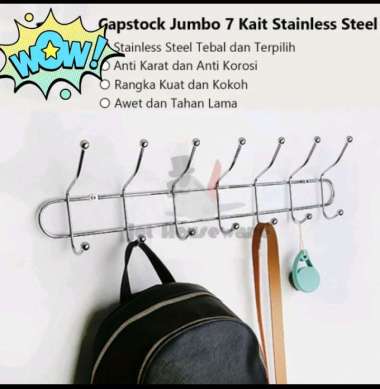 Kapstok Stainless / Kapstok Baju / Kapstok Besi JUMBO besar