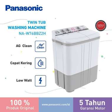 MESIN CUCI 2 TABUNG PANASONIC - NA-W76BBZ2H