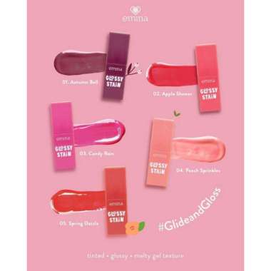 Emina Glossy Stain Glosy Stain 3gr Lip Tint Liptint Gloss 01 Autumn Bell Emina 01 Autumn Bell