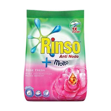 Promo Harga Rinso Anti Noda Deterjen Bubuk + Molto Pink Rose Fresh 1800 gr - Blibli