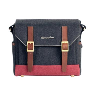 Herringbone Postman Tas Kamera [Medium] Black