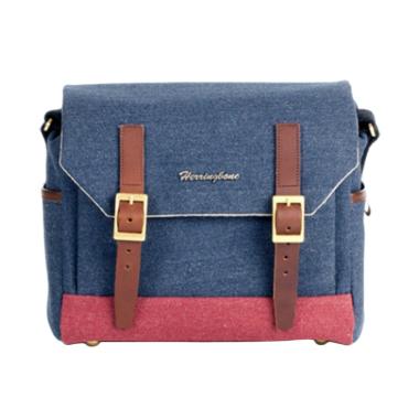 Herringbone Postman Tas Kamera [Medium] Navy