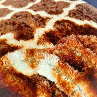 KAIN BULU RASFUR RAFSUR MOTIF UK 150X50CM COKLAT PUTIH