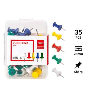 Push pin 23mm Paku pin DELI Jarum tekan Paku payung Paku mading - 0021