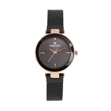 Daniel Klein DK11903-5 Stainless Steel Mesh Bracelet Jam Tangan Wanita [Original] Black Rose Gold