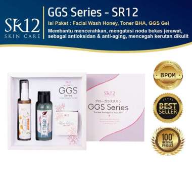 SR12 GLOW GLASS SKIN SERIES / GGS SR12 / PAKET GLOWING BPOM / MENCERAHKAN DAN MENGHILANGKAN FLEK HIT