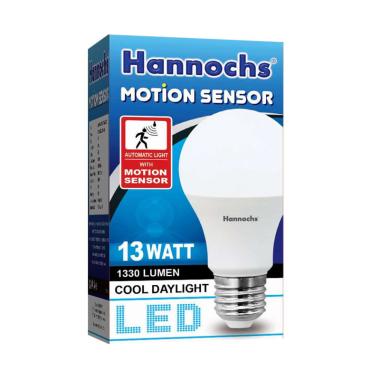 Hannochs Motion Sensor Lampu LED - Cahaya Putih [13 watt] White