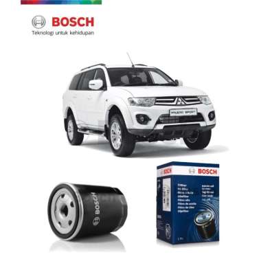 Filter Oli / Oil Filter Bosch Mitsubishi Pajero Sport 2011 - 2015 Hitam