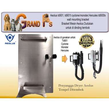 Aeolus wall bracket untuk aeolus td /gt grooming hewan