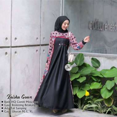 Gamis Batik Wanita Terbaru | Gamis Batik Kaisha gown | Baju Wanita Terbaru | Baju Batik Wanita | Lon
