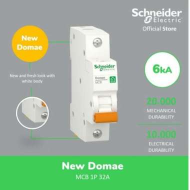 Schneider Electric NEW DOMAE MCB 32A 1P - DOMF01132 C32 MCB