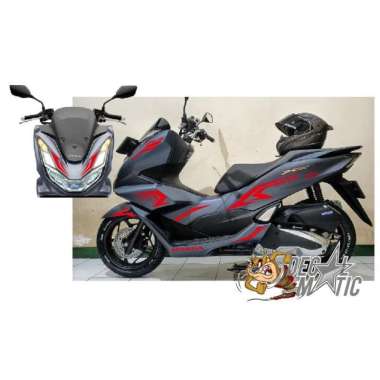 Stiker Lis Striping Cutting Sticker Motor honda PCX 160 - 2021 CSNPC-01 Merah