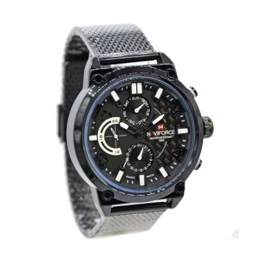 Naviforce Chronograph Jam Tangan Pria [Original/ NF9068M HRZ28D46] Hitam Putih