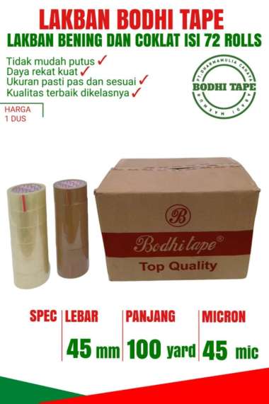 LAKBAN BODHI TAPE BENING & COKLAT BENING