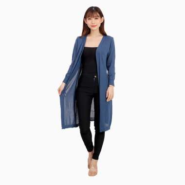 Cardigan rajut panjang Wanita gaya korea Model Terbaru - Jfashion Acha Biru