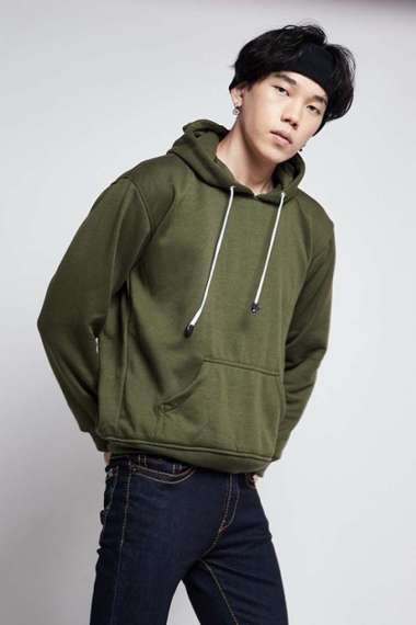 Jaket Polos Jumper Hoodie Sweater Warna Hijau Army M