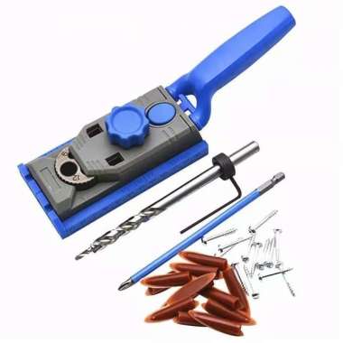 Doweling Jig Pocket Hole Jig Dowel Drill Guide Center Mata Bor Sekrup