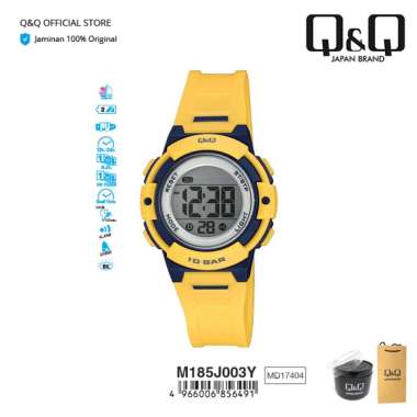Q&Q QnQ QQ Original Jam Tangan Casual Fashion Digital Rubber - M185 M185J Water Resist 10 BAR M185J0