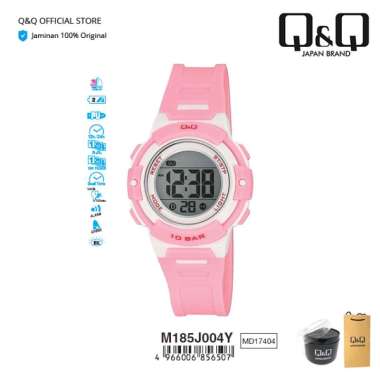 Q&Q QnQ QQ Original Jam Tangan Casual Fashion Digital Rubber - M185 M185J Water Resist 10 BAR M185J0